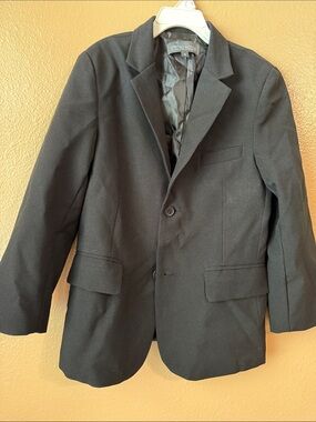 Spring Notion Boys' Black Blazer - Classic Two-Button Tailored Fit
